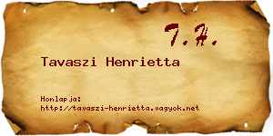 Tavaszi Henrietta névjegykártya