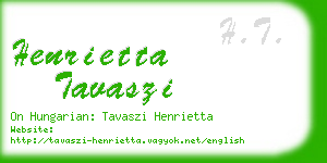 henrietta tavaszi business card